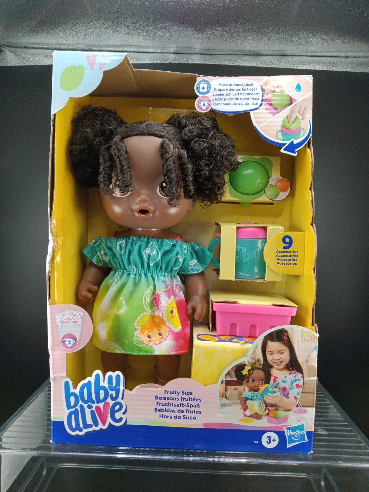 Baby Alive Fruity Sips Doll With 9 Accessories & Pretend Jui