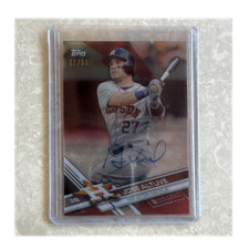 Jose Altuve 2017 Topps Clearly Authentic Red Auto 11/50