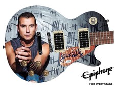 Bush Gavin Rossdale Epiphone Autographed Custom Photo Graphics Guitar ACOA