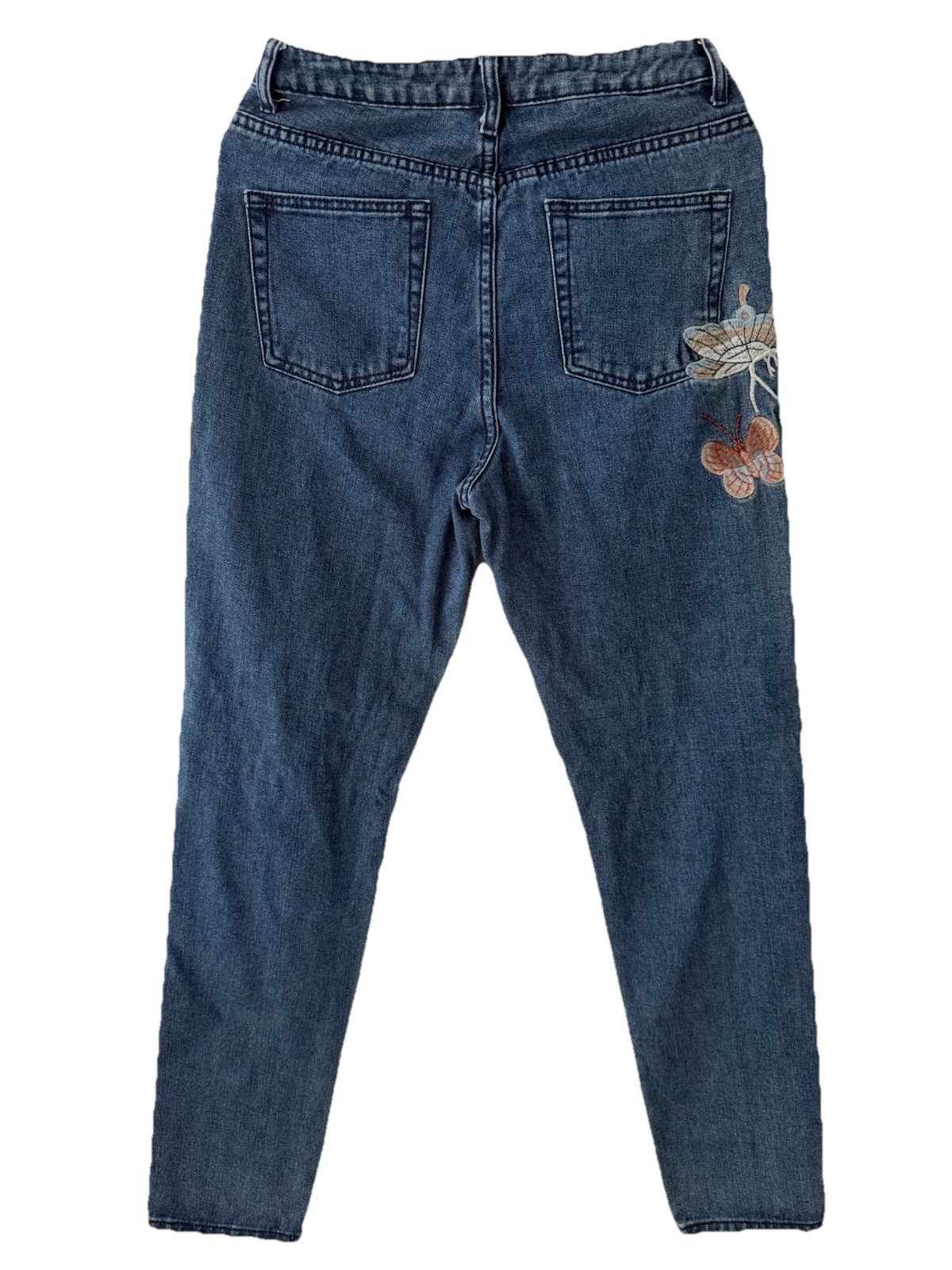 EUC Pixie + Diamond FLOWER BUTTERFLY Embroidered … - image 6