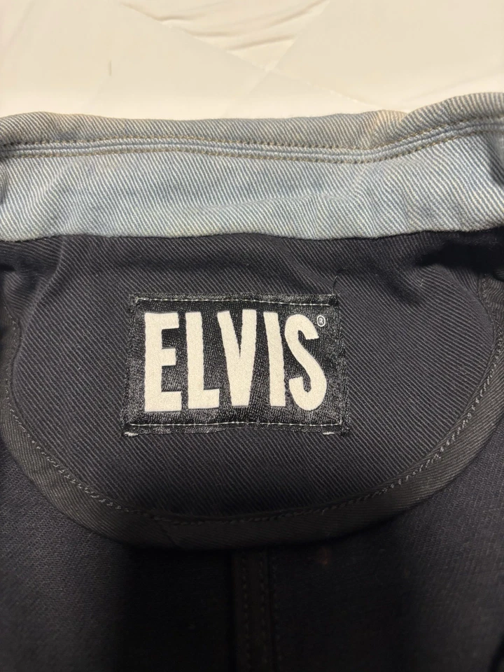 2025 Abrigo Deportivo Elvis Salesman Talla M Informal Blazer Sucio Martini Traje Chaqueta Foto 3 de 4