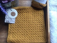3 Handmade Crochet 100 Cotton Dishcloths or Washcloths 8.5x8.5 in/New