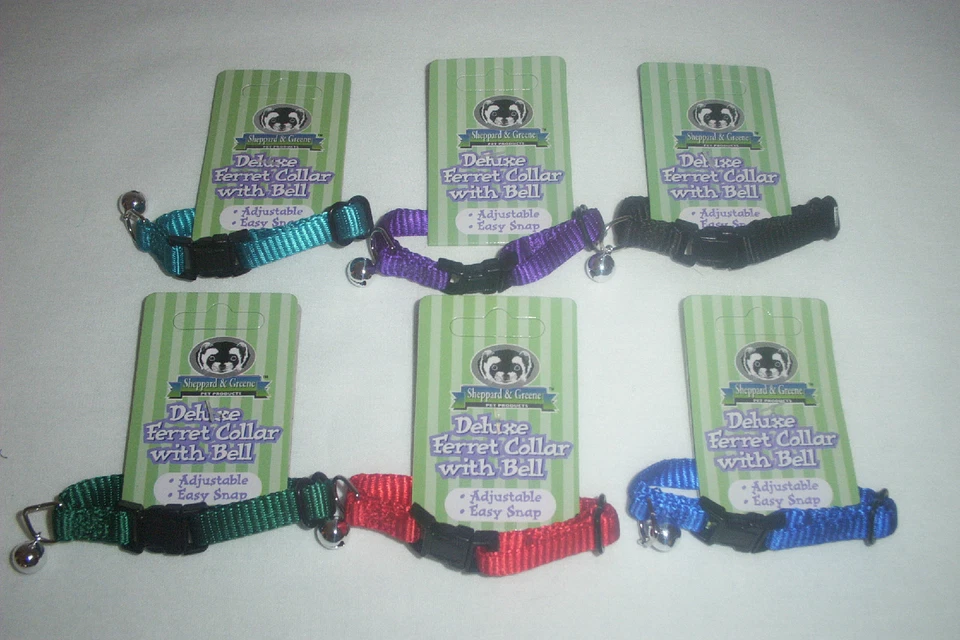 Sheppard & Greene Lot of Ferret & Tiny Dog Collar - Includes 6 Bell Collars