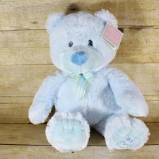 Russ Baby MY FIRST TEDDY Blue Teddy Bear Plush Stuffed Animal 25914 16"