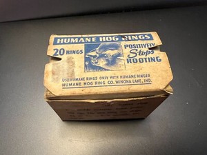 Vintage advertsing Humane Hog Rings (9 Rings) Humane Hog Ring Co.