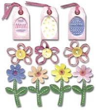 Easter Egg Tags, 3D scrapbook sticker - Jolee's Boutique SPJB047