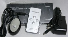 MHSS0404E Receiver for Monoprice 4X4 HDMI Switch 8151 w/Power Supply, Remote, IE