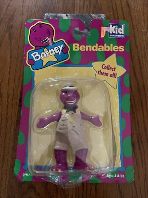 Vintage 1993 Child Dimension Fun Time Top Hat Barney Figure  Sealed New