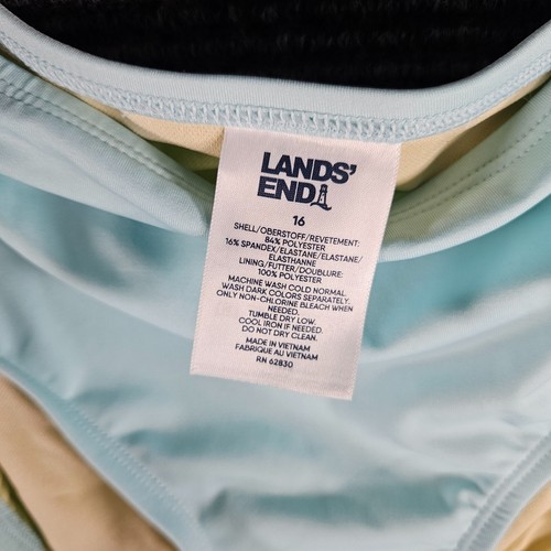 Land's End Swim Bottoms Girl's Size 16 Light Blue Bikini Bottoms NWT - Picture 4 of 6