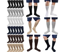3-6 Pairs Crew Diabetic Socks Non-Binding Loose Fit Socks for Men & Women