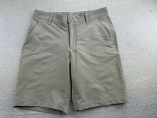 Under Armour UA Matchplay Shorts Mens Sz 32 Tan/Beige 9.5” Golf Wicking “STAINS”