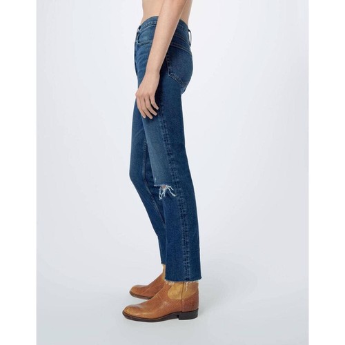 NWT RE/DONE 70s Stove Pipe High Rise Straight Leg Cropped Jeans, 28, Dark Worn2 - Picture 2 of 7