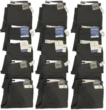 Dockers Easy Khaki Straight Fit Flat Front Mens Pants Gray Steelhead #0052