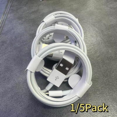 1-5Pack Bulk Lot 3FT 6FT  Charging Cable For iPhone 14 11 12 XR USB Charger Cord