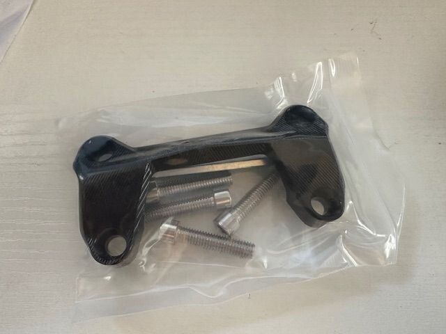Pontet guidon alu noir rigide pour moto KTM Duke 125 et 390