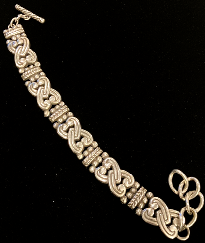Brighton MANZANITA Silver Plated Intertwined Heart Links Bracelet