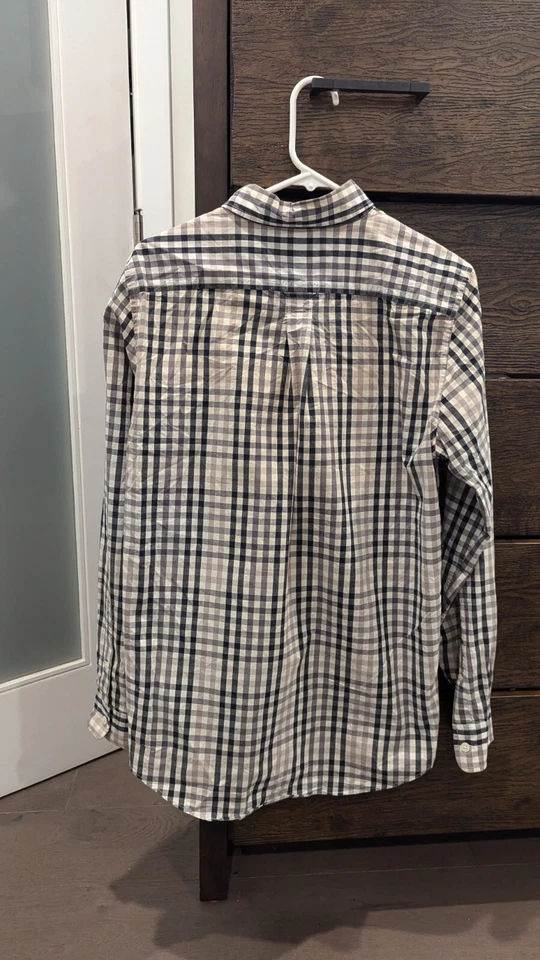 Jack Spade Botones Cuadros Medianos Negro y Tostado Cuadros Ajuste A Medida Foto 2 de 4