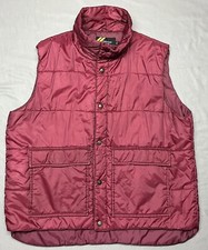 Vintage Sears Outerwear Ski Vest Maroon Mens Size X-Tall XXXL Quilted Puffer EUC
