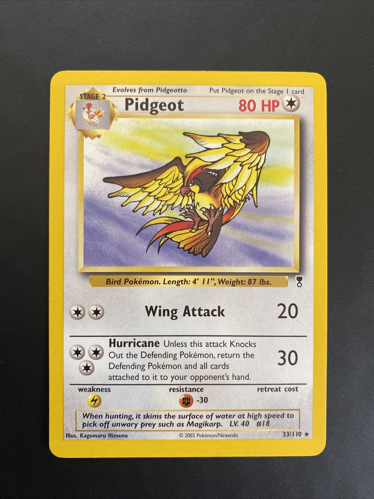 Pokemon Pidgeot 33/110 Legendary Collection Eng Rare Rara Near Mint