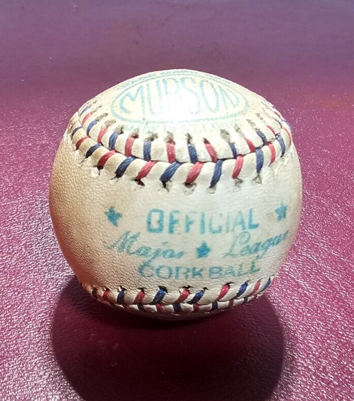 1930's OFFICIAL MAJOR LEAGUE CORKBALL BY MURSON CO. ST. LOUIS RED/BLUE STITCHING eBay