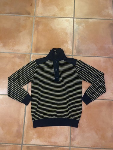 Diesel Womens Yellow Black Striped Half 