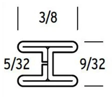 3/8" FH Flat H Zinc Came Channel for Stained Glass - 12 feet cut to 36" lengths