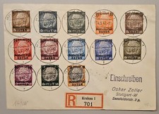 Brief Deutsche Besetzungsausgaben 1939 "Deutsche Post Osten ", Mi.Nr. 1-13