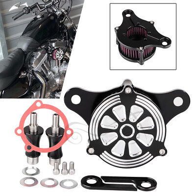 CNC Cut Air Cleaner Intake Filter For Harley Dyna Softail Deluxe Springer Slim