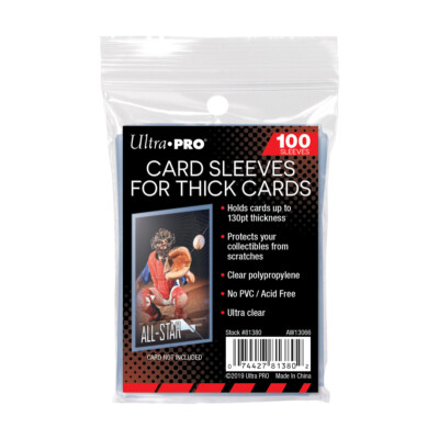 ultra pro card sleeves for thick cards Ultra Pro Thick Card Sleeves Hold Cards Up To 130pt