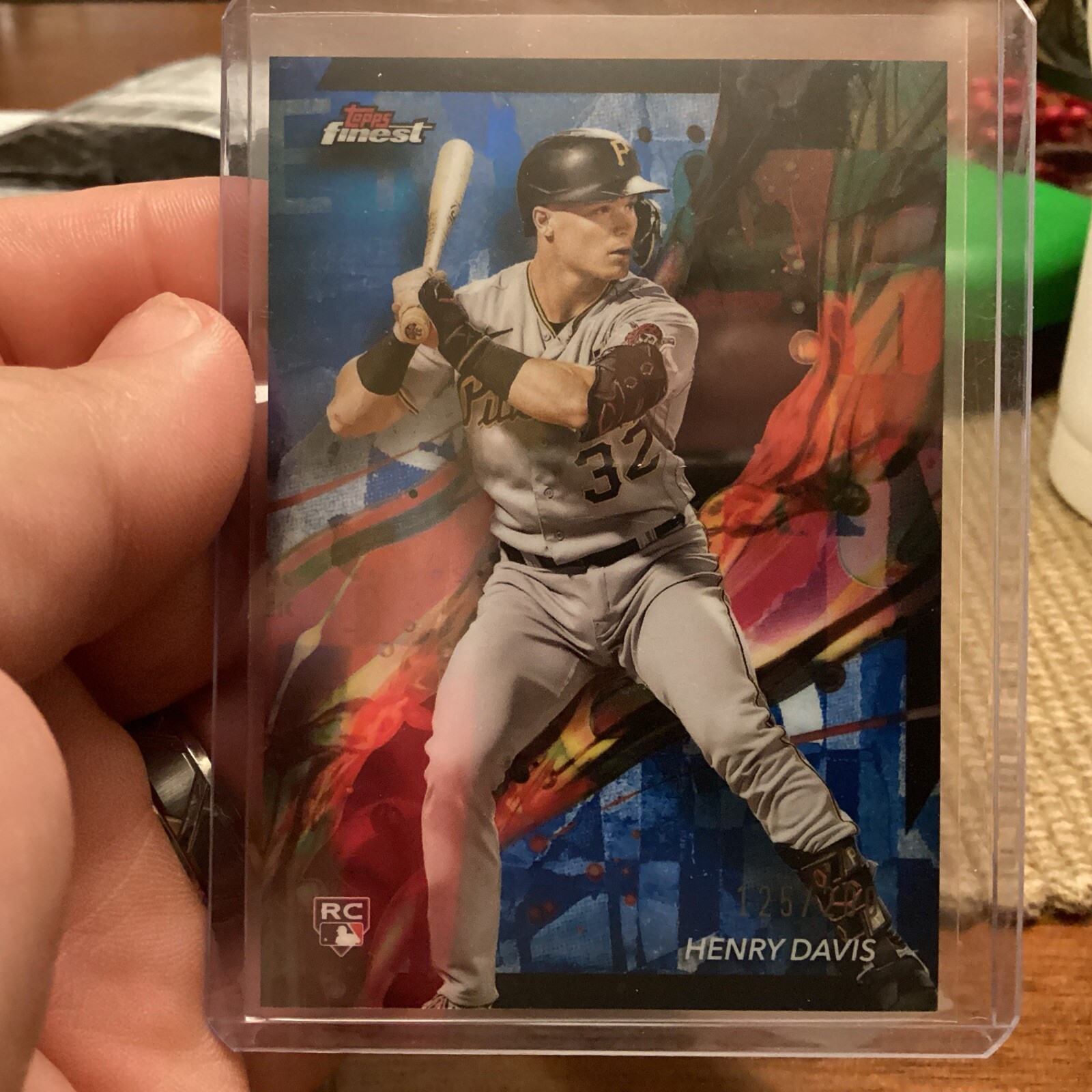 2024 TOPPS FINEST BLUE REFRACTOR RC #15 HENRY DAVIS PITTSBURGH PIRATES/200