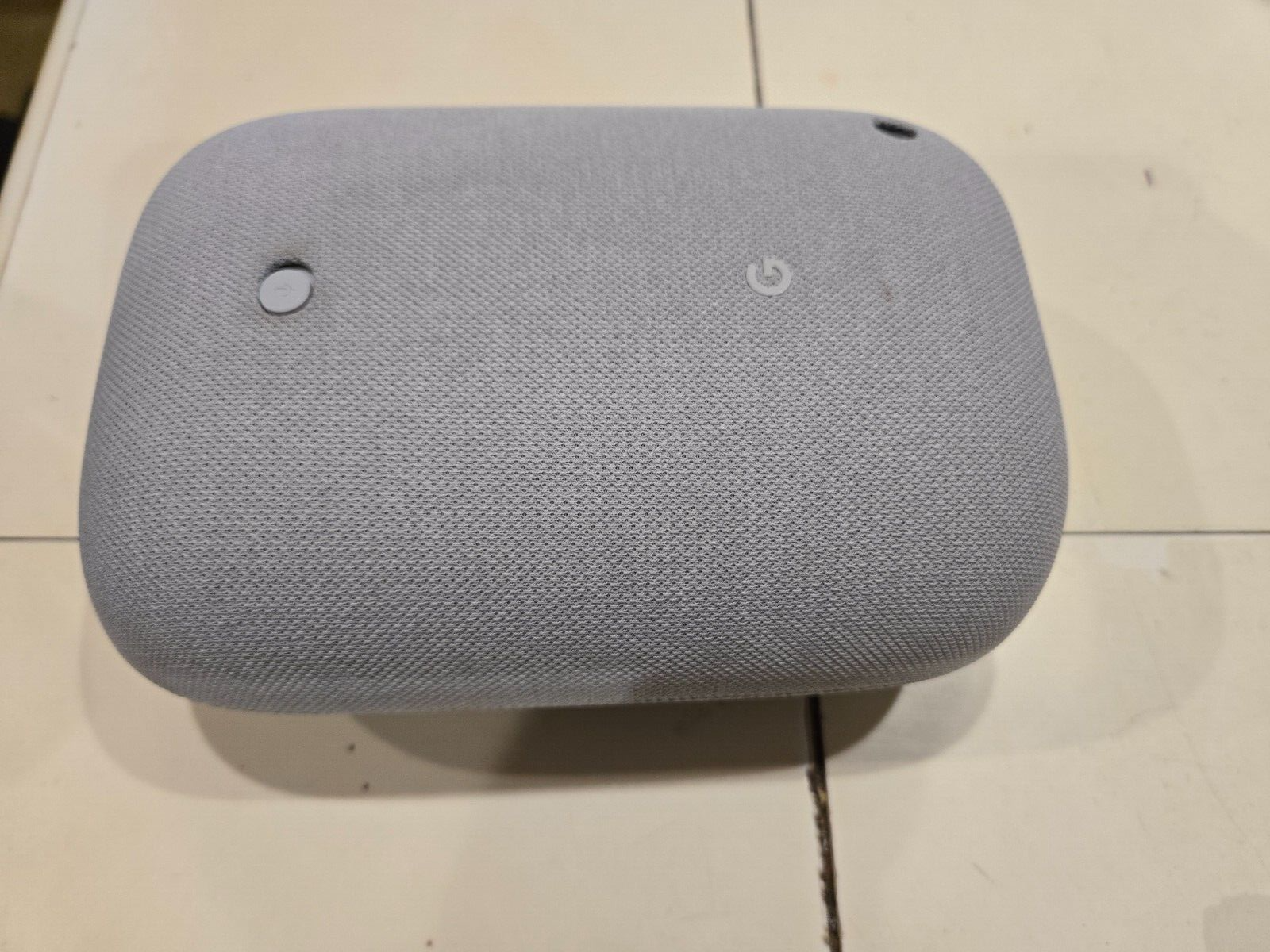 Google Nest Audio Smart Speaker - Chalk color in good condition, has charger-image