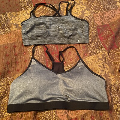 PAIR Women's Danskin Now Used- No Tag  Athletic Padded Sports Bra Full Figure XL