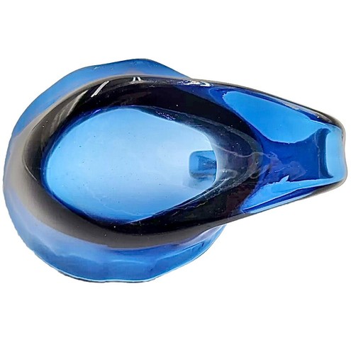 VINTAGE SWAN🦢COBALBLUE~BLOWN ART GLASS TRINKET DISH~SOAP DISH~EUC! - Picture 5 of 8
