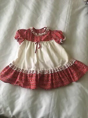 girls red floral dress