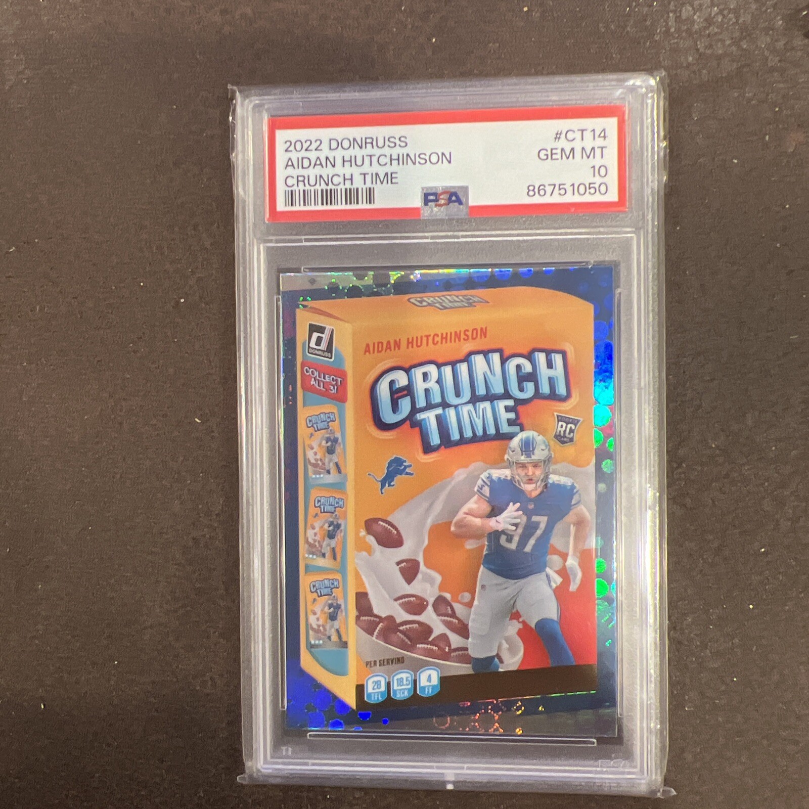 Aidan Hutchinson Panini Donruss Crunch Time #CT14 Base