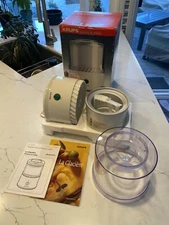 KRUPS Model 337 Automatic Ice Cream Maker La Glacier 1qt Sorbet/Margaritas/etc