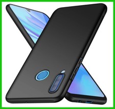 Cover Nera per Huawei P30 Lite in Silicone Nero Custodia Schermo Pellicola Vetro