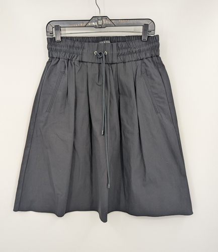 Rag & Bone Womens Cotton Drawstring Waist A Line Skirt Black Small USA