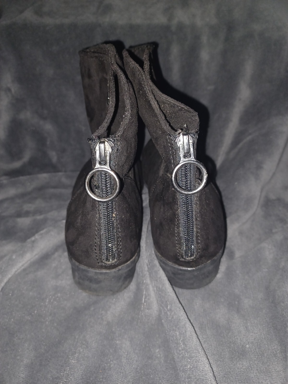 Two Pair Basic Edition Boots Zip In Back Burgundy… - image 19