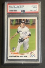 Christian Yelich 2013 Topps Update #US290 RC Rookie PSA 9 Mint 2024 MLB All Star