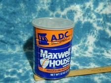 Maxwell House: ADC Automatic Drip Coffee 32oz Metal Can w/ Savarin Lid  1970s