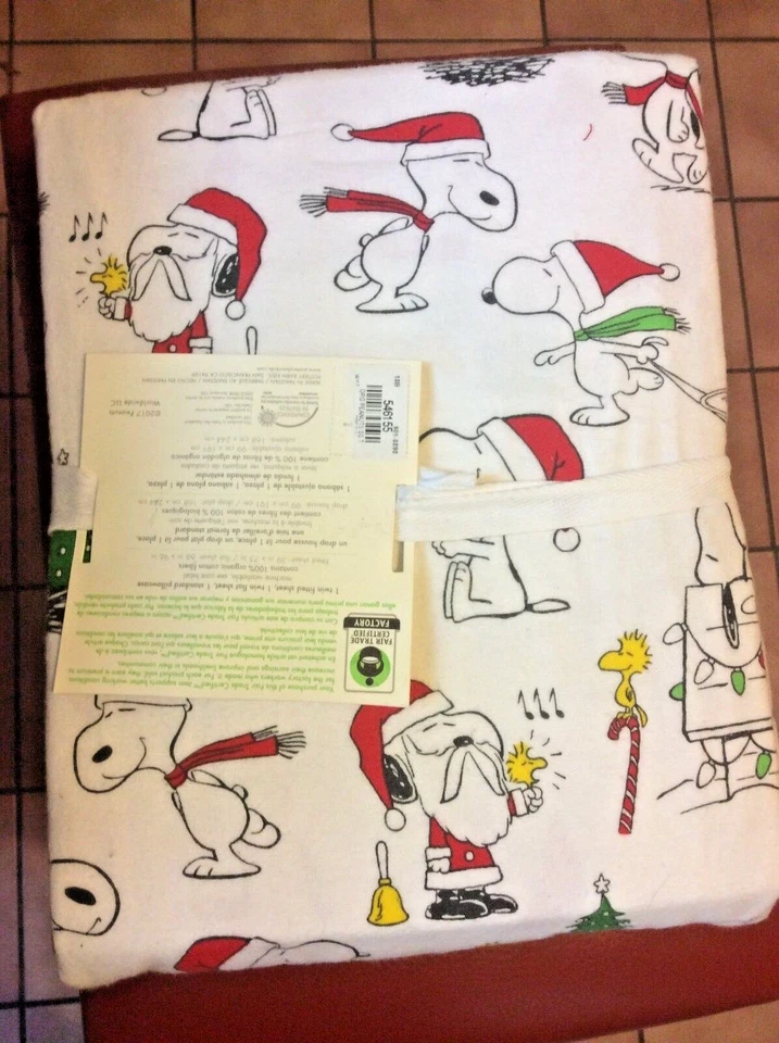 Snoopy Pottery Barn Peanuts Doble Hoja Fiesta Navidad Charlie Brown, Foto 2 de 3