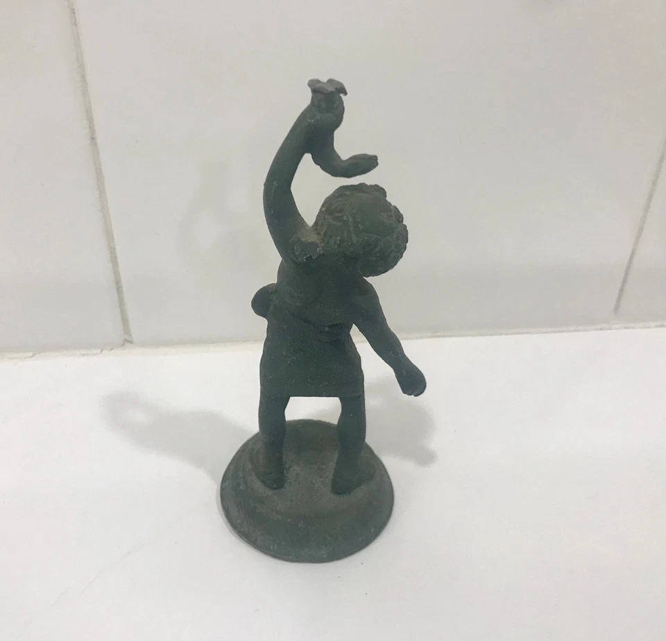 Escultura Sileno de bronce patinado del siglo XIX - tal cual - 5,5” x 2” - El dios del vino - Foto 3 de 4