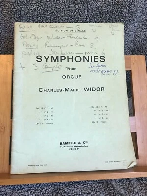 Charles Marie Widor Symphonie pour orgue n°5 opus 42 partition éditions Hamelle - Photo 1/3