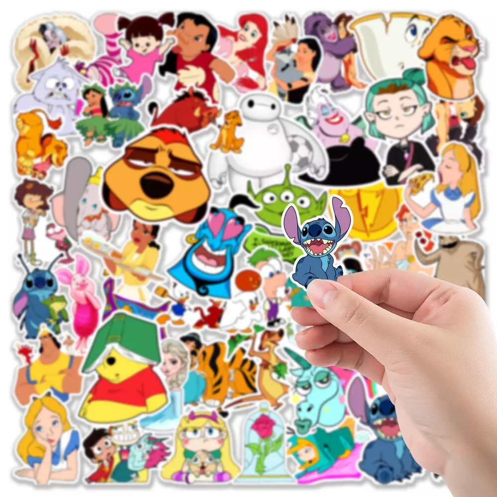 Cute Disney Cartoon Character Stickers Random 10 PCS - No Duplicates