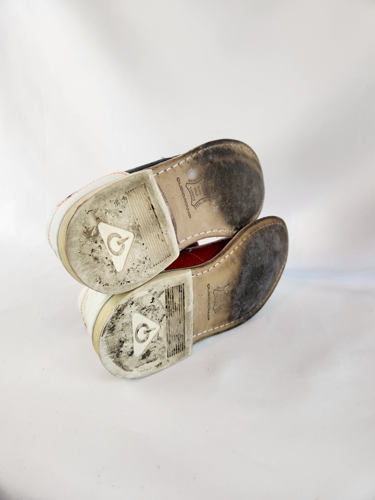 Qubica AMF Black Red White Leather Bowling Shoes Mens Size 8 Women's