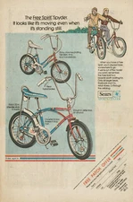 1970s Vintage Free Spirit Spyder Bicycle Art Print Ad