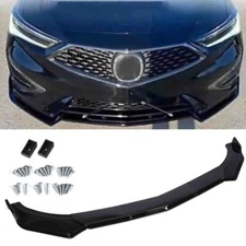 For Acura ILX 2015-2022 Front Bumper Lip Splitter Spoiler Glossy Black Body Kit