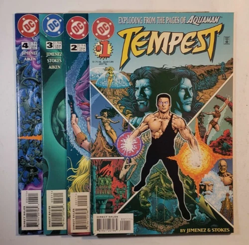 TEMPEST 1, 2, 3, 4 Lot of 4 1996 DC Comics Complete Set by Phil Jimenez Aquaman