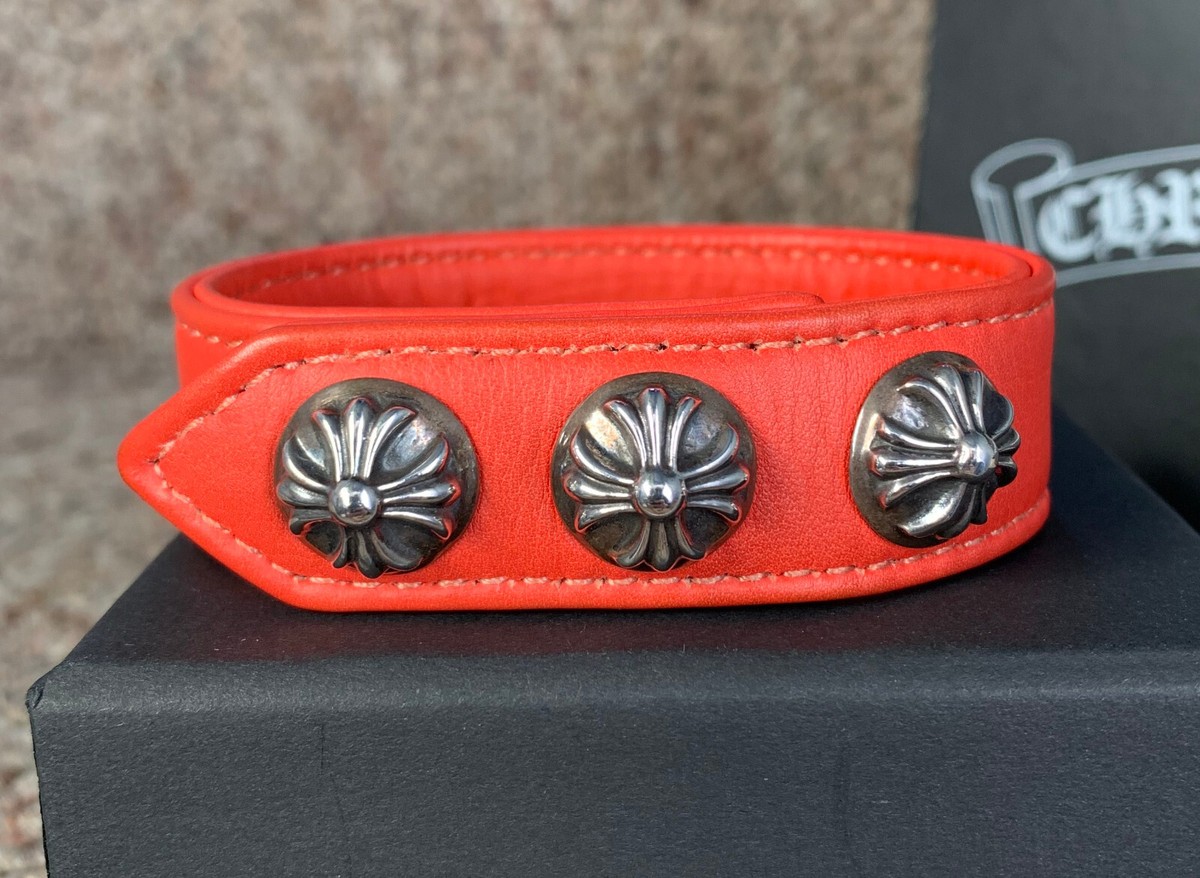 アクセサリー Chrome Hearts 3 Button 2 Snap Leather Chrome Hearts] Chrome Hearts Stones lip & tongue 3 buttons 2